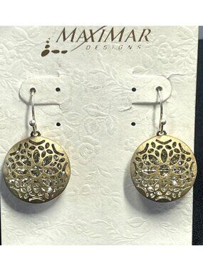 Maximar Designs Sterling Silver & 14K Gold Accent Filigree Earrings - Turkey